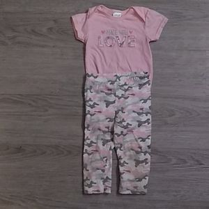 Matching set onesie and pants